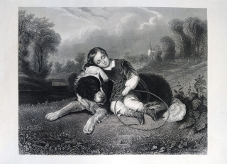 Payne Albert Henry – Odpočinek, původní oceloryt, ca 1840
