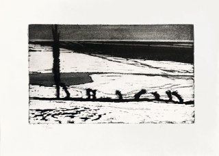 Čepelák Ladislav – Krajina, signovaná původní akvatinta, č. 120/200, 1974