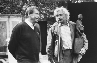 Rysová Hana – Václav Havel a Ladislav Smoljak, autorská fotografie, nedatováno