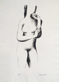 Chlupáč Miloslav – Stojící dívka, původní litografie, číslováno 32/100, 1994