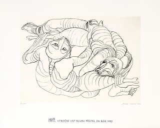 Nepraš Karel – Kruh, původní číslovaná litografie 75/110, 1992