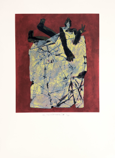 Jankovič Jozef – Bez názvu, původní barevná litografie, číslováno 44/100, 2002