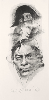 Kulhánek Oldřich – Ex libris Ing. V. Petrovský (František Tichý), litografie s barevným podtiskem, 1986