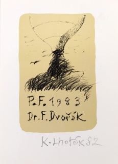 Lhoták Kamil – PF 1983 Dr. F. Dvořák, litografie s barevným podtiskem, 1982
