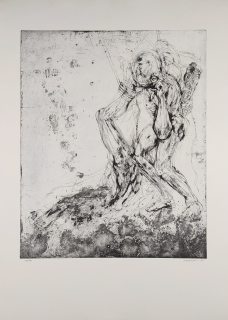 Sozanský Jiří – Bez názvu, lept s akvatintou, číslováno 100/100, 1995