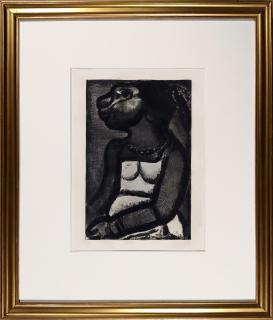 Rouault Georges – Cristal de roche, původní lept, akvatinta, ruleta, suchá jehla, 1918