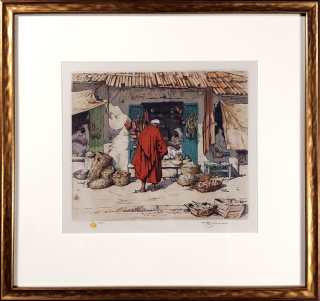 Šimon Tavík František – Arabské obchody, barevné vernis mou, 1926