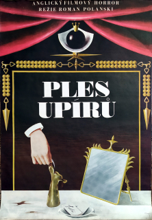 Ples upírů – Jan Kratochvíl, filmový plakát, formát A1, 1969