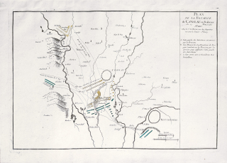 Čáslav – plán obléhání Čáslavi 17. května 1742, G. L. Le Rouge, staře kolorovaný původní mědiryt, ca 1748