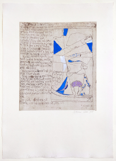 Černá Kateřina – Setkání v Ženevě, kolorovaný lept, 2001