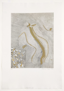 Černá Kateřina – Elegantní šedý, kombinovaná technika, č. 8/20, 1985