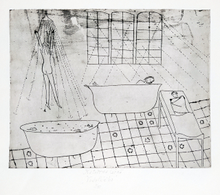 Černá Kateřina – Vodoléčba v Podolí, lept, č. 9/10, 1977
