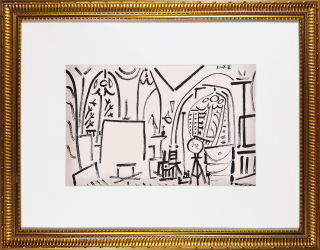 Picasso Pablo – Atelier „La Californie“, Cannes 3. 11. 1955, barevná litografie, 1955