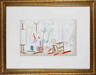 Picasso Pablo – Atelier „La Californie“, Cannes 15. 11. 1955, barevná litografie, 1955