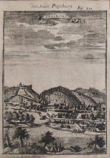 Bratislava – Alain Manesson Mallet, původní mědiryt, 1683