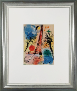 Chagall Marc – Vision de Paris, původní barevná litografie, č. soupisu 287, 1960