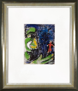 Chagall Marc – Le Profil et l´Enfant Rouge, původní barevná litografie, č. soupisu 284, 1960