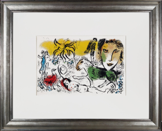 Chagall Marc – Slunečný den, původní barevná litografie, č. soupisu 699, 1973