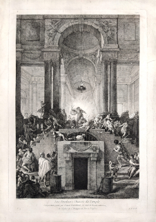 Martini Pierre Antoine – Vyhnání kupců z chrámu, původní lept, 1781