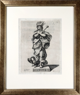 Bianchi Giovanni Paolo – Pieta, alegorická postava, původní lept, 1645