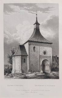 Vinec – Kostel sv. Mikuláše, J. V. Hellich, G. Heisinger, původní oceloryt, 1860