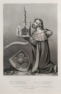 Petr Vok z Rožmberka – J. V. Hellich, původní oceloryt, 1860