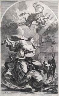 Küsel Melchior – Svatá Markéta s drakem, mědiryt, ca 1650