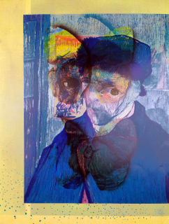 Kolář Jiří – PF 1990 Jiří a Běla Kolářovi, barevný tisk, 1989