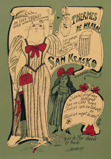 Born Adolf – Thermes de Hrabal, San Kersko, signovaná barevná serigrafie, autorský tisk, nedatováno