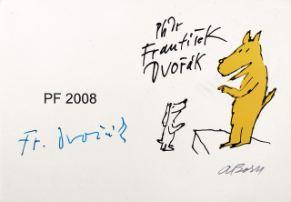 Born Adolf – PF 2008, PhDr. František Dvořák, signovaná serigrafie, 2008