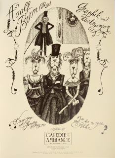 Born Adolf – Galerie Ambiance, Adolf Born Graphik und Zeichnungen, signovaná serigrafie, 1981