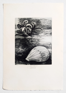 Janíček James – Podmořská krajina II, suchá jehla, 2000