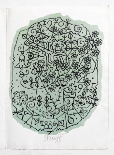 Sklenář Zdeněk – PF 1970, původní litografie s barevným podtiskem, 1969