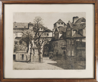 Kobliha František – Maltézské náměstí, původní lept, str. gr. soupisu 371, 1936