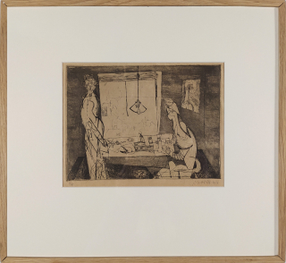Kotík Jan – V ateliéru, původní lept, číslováno 5/15, 1944