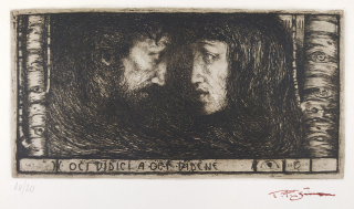 Šimon Tavík František – Oči vidící a oči viděné, lept (1900), novotisk č. 20/20, nedatováno