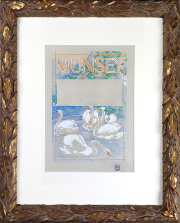 Preissig Vojtěch – Návrh na obálku časopisu The Munsey, kresba akvarelem na papíře, 1911
