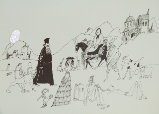 Born Adolf – Řecko, barevná serigrafie, 1985