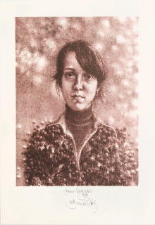 Brunovský Albín – Pour Feliciter 1979, Novoročenka autora, původní lept, 1978