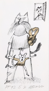 Born Adolf – PF 1992, barevná litografie, 1991