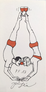Slíva Jiří – PF 2013, Novoročenka autora, původní barevná litografie, 2012