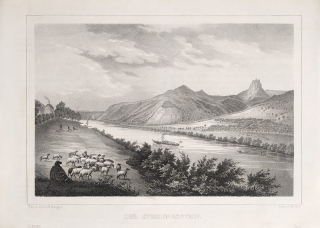Vrabinec hrad – Bürger R., Semmler C. G., původní litografie, 1845