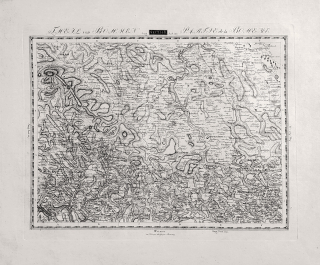 Český Krumlov a okolí – Geographisches Institut Weimar, původní mědiryt, 1807