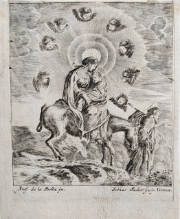 Sadeler Tobias – Útěk Svaté rodiny do Egypta, Stefano della Bella, lept, ca 1670