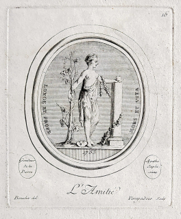 Madame Pompadour – Únos Déianeiry, Plate 37, původní lept, ca 1775