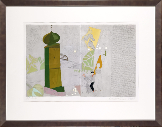 Černá Kateřina – Životopis Kateřina Černá, kolorovaný lept, autorský tisk, 1988