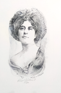 Kulhánek Oldřich – Ex libris MUDr. V. Heřman, Ema Destinnová, původní litografie, 2010