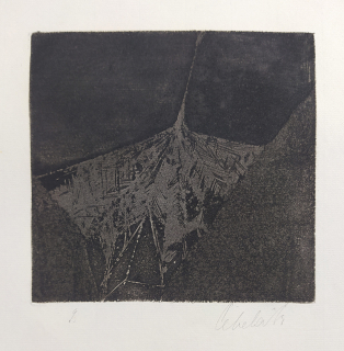 Čepelák Ladislav – Pavučiny (9), akvatinta, nedatováno