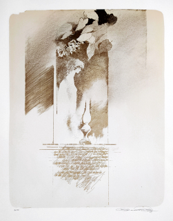 Kristofori Jan – Žena a světlo, velkoformátová barevná litografie, 1994