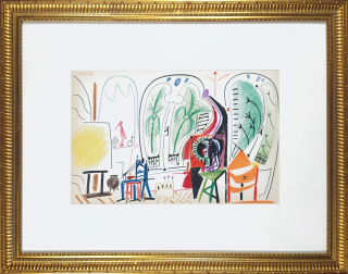 Picasso Pablo – Atelier „La Californie“, Cannes 8. 11. 1955, barevná litografie, 1955